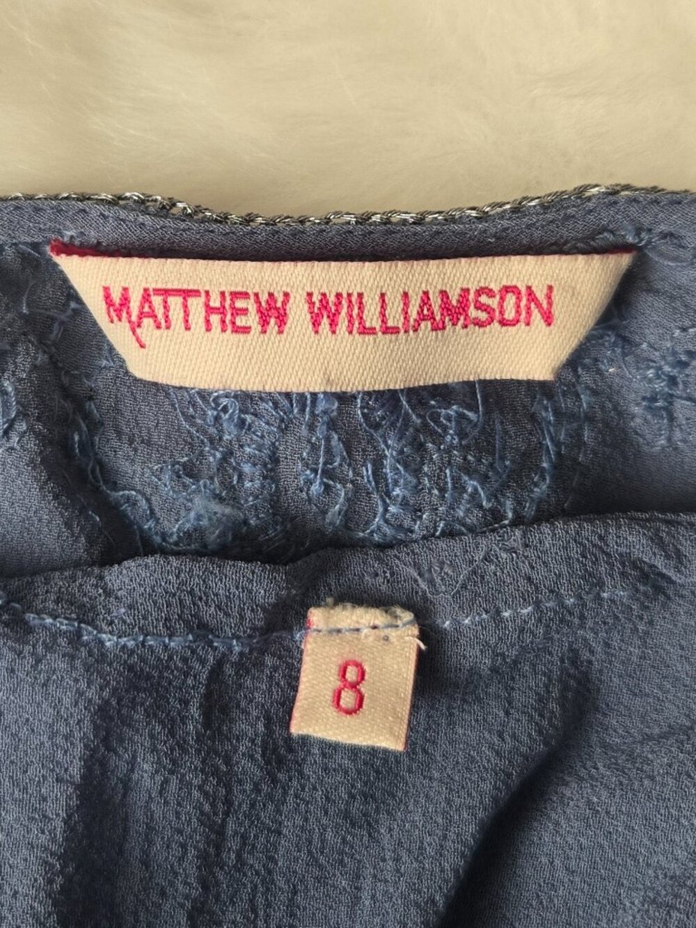 Matthew‎ Williamson Sleeveless Beaded Embellished Top Blue - Picture 11 of 11